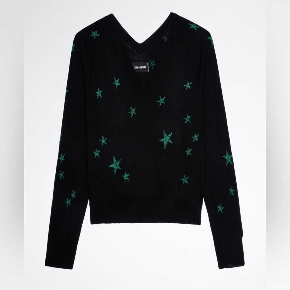 Zadig & Voltaire Azura Lurex Sweater Star Print